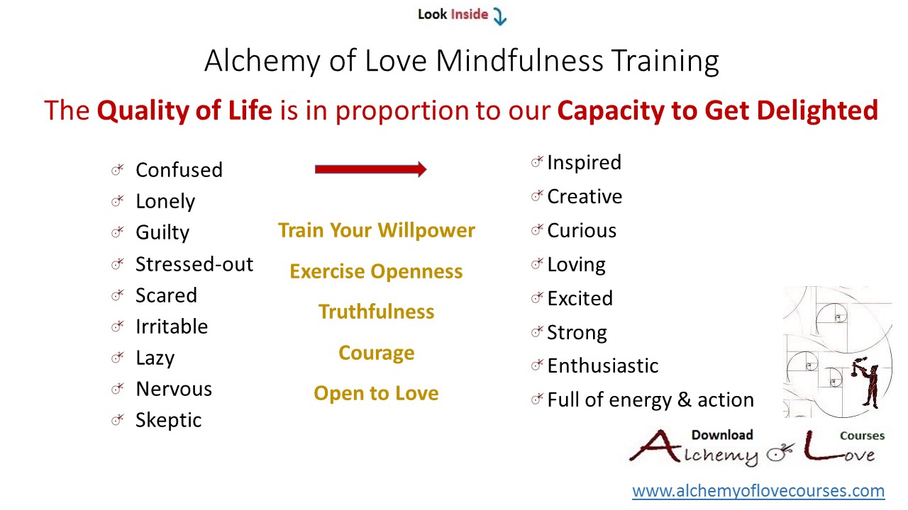 alchemy of love mindfulness exercises: get delighted