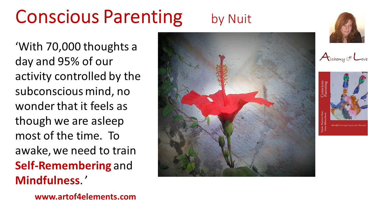Conscious Parenting by Natasa Pantovic Nuit quote on kids development children mindfulness training