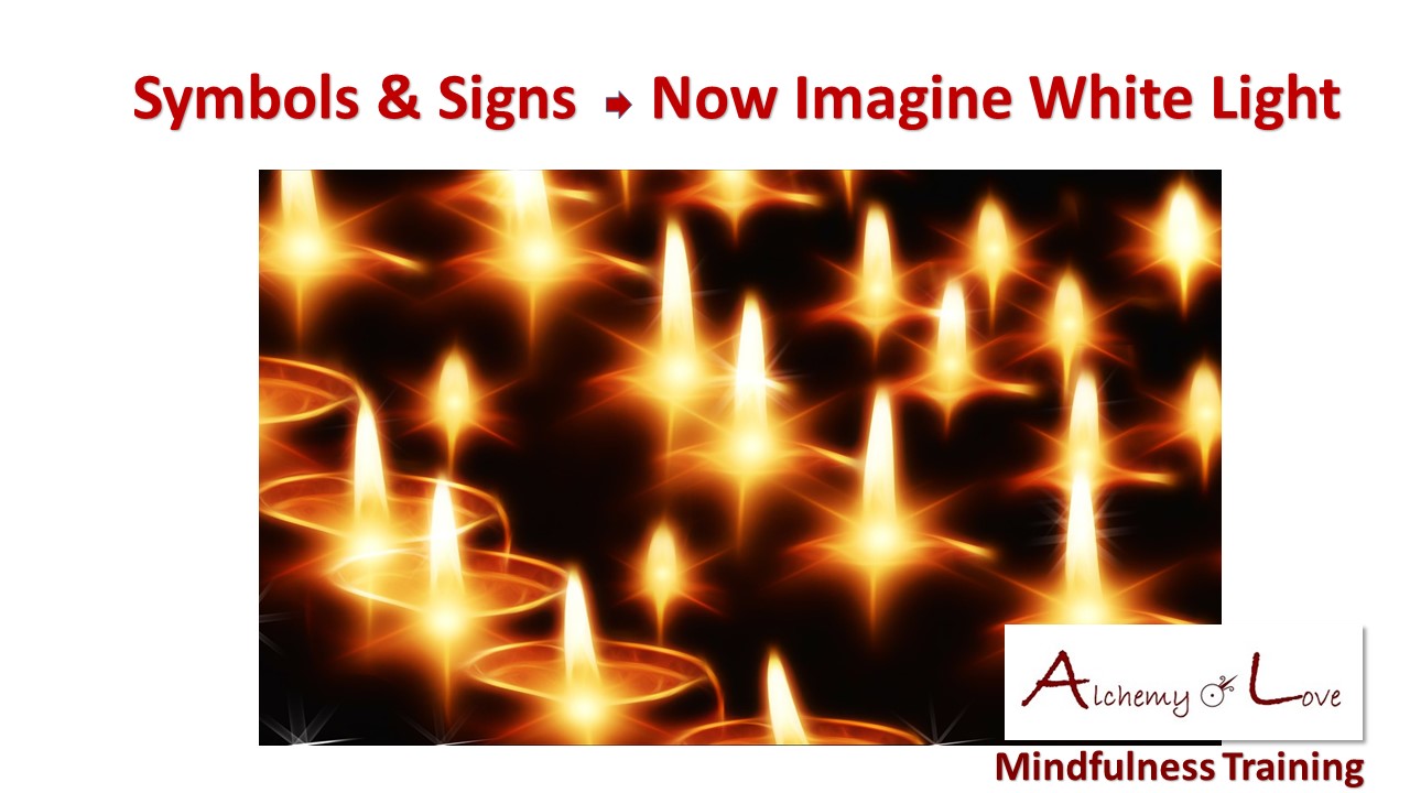 now imagine white light candles meditation spiritual symbols