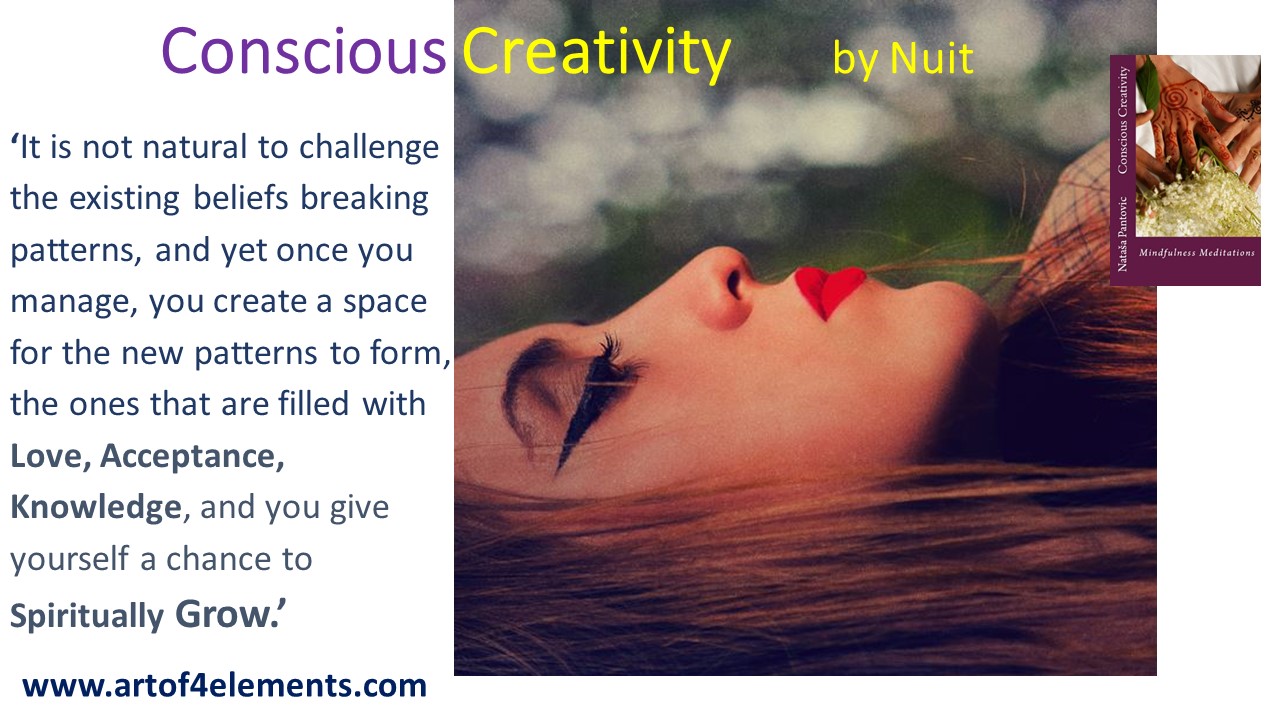 challenging beliefs Conscious Creativity Ancient Europe's Mindfulness Meditations book quote by Nataša Pantović