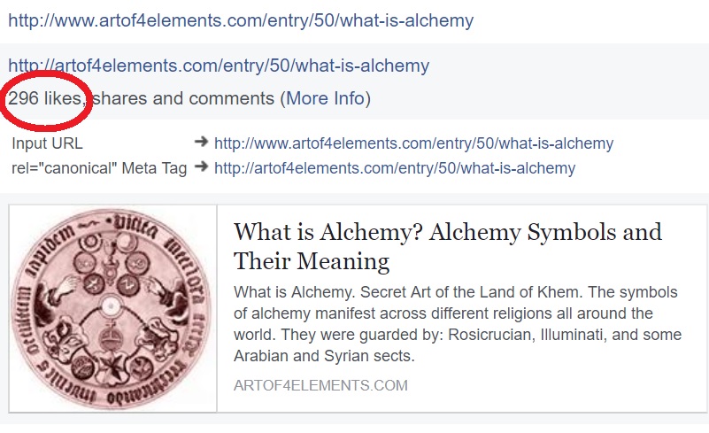 296 likes shares comments in What is Alchemy Article