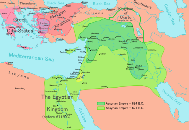 When East meets West Egyptian Kingdom Map 699 BC