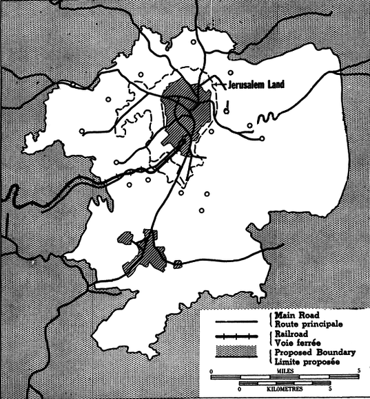 When east meets west Jerusalem Bethlehem 1947 map