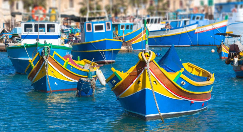 Luzzu boat in Malta with the Eye of Horus or of Osiris on their bow