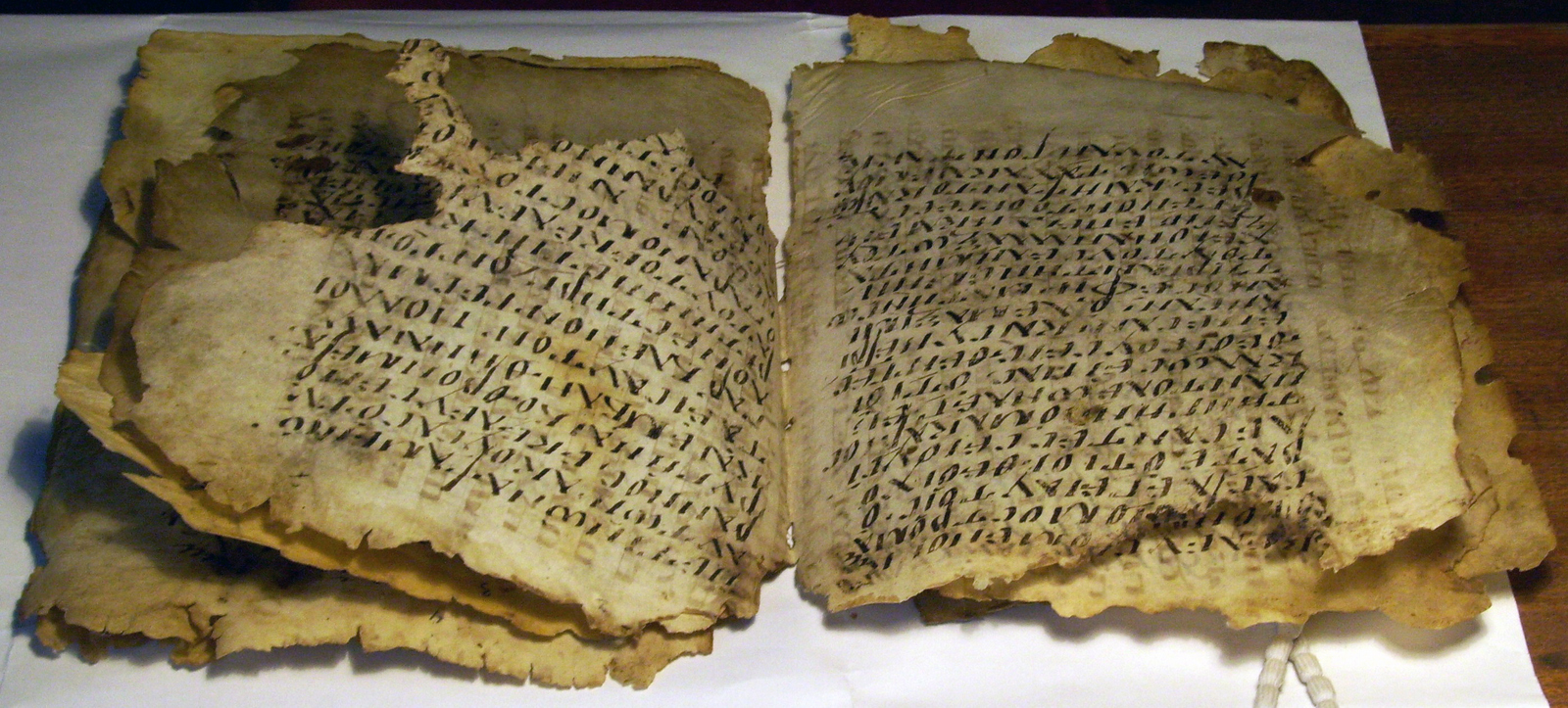 Greek NF MG 32, a palimpsest manuscript from the New Finds, St. Catherine's Monastery of the Sinai, Egypt.
