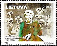 Archaeologist Maria Gimbus post stamp