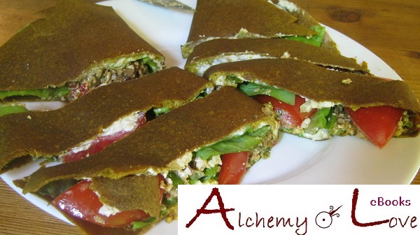 alchemy of love ebook mindful eating vegan raw recipes tortilla avocado