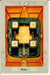 Spiritual Meaning of Numbers, Symbolism of number four Crowley Tarot Card
