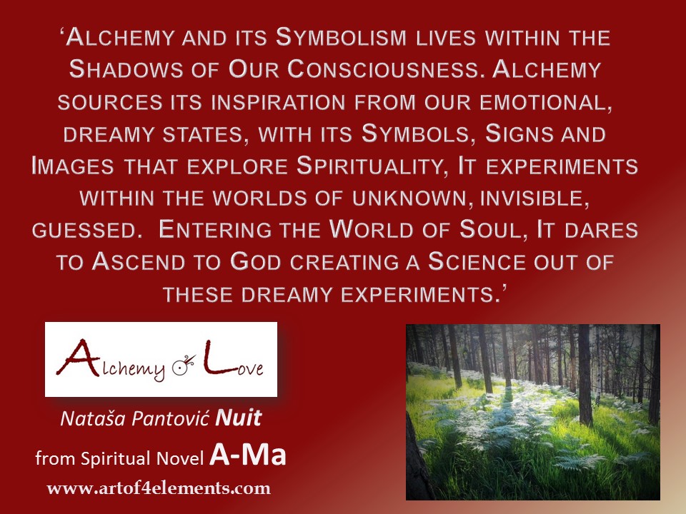 Ama Alchemy of Love Novel by Natasa Pantovic Nuit quote about self development, alchemy of soul and spiritual growth