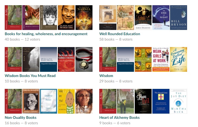 wisdom nonduality alchemy books best goodreads lists with Ama and Tree of Life