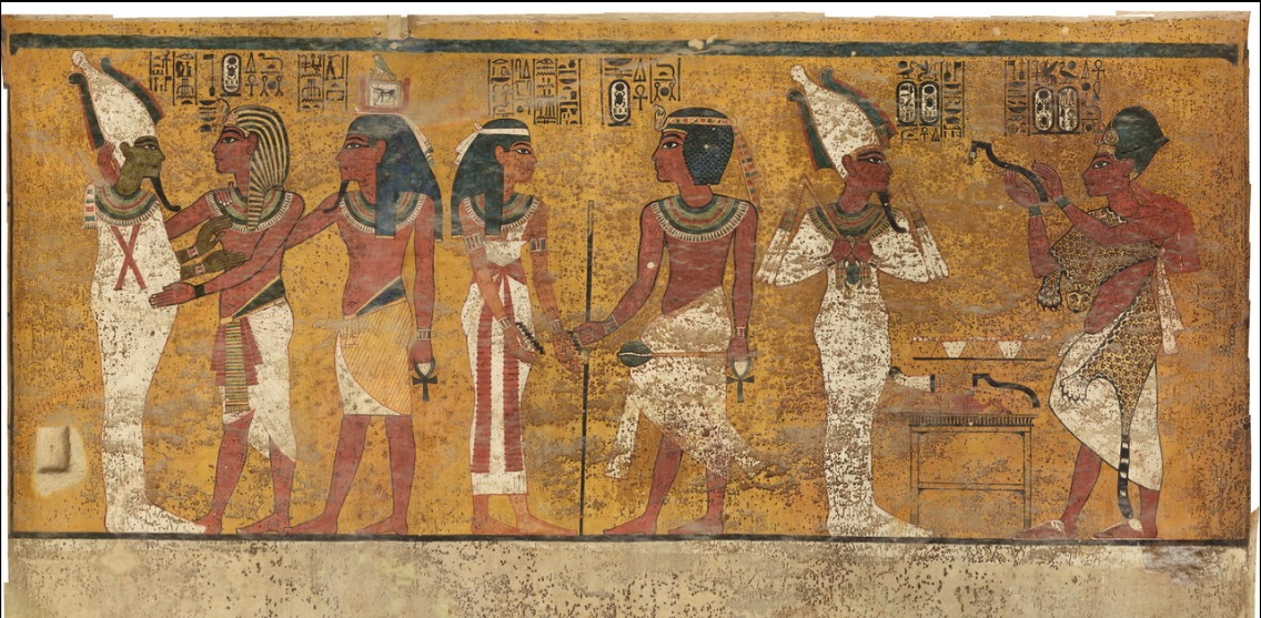 Pharaoh Tutankhamun tomb, 18th dynasty North Wall