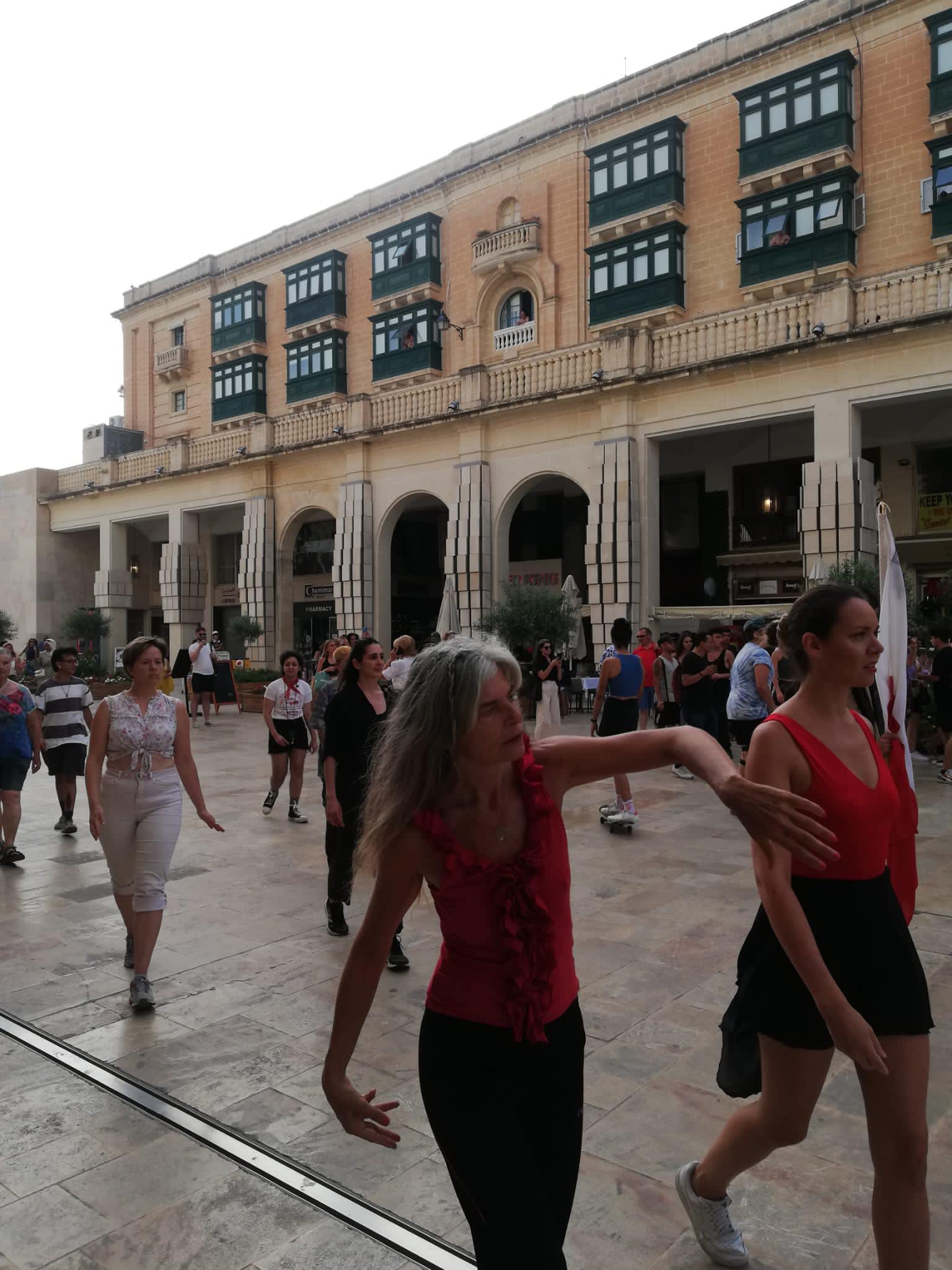 Natasa Pantovic dancing through Valletta Blitz