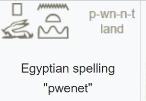 Pwenet ancient Punt sacred Land to Egyptians spelling